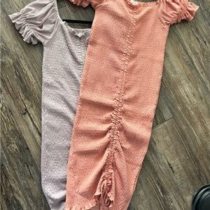 Peach and Purple dresses